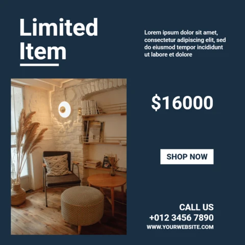 Classic Minimalist Marketing Instagram Ad Post Design Template