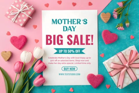 **"Mother's Day Sale Template - Vibrant Floral Design for Promotions"**
