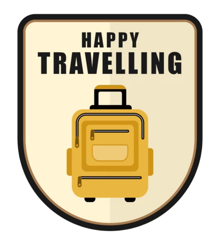 Glücklich reisen logo design Vorlage