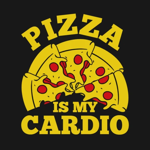 Modello di t-shirt Pizza is my cardio
