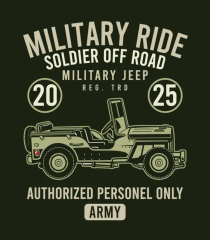 Military Ride T-shirt Design Template