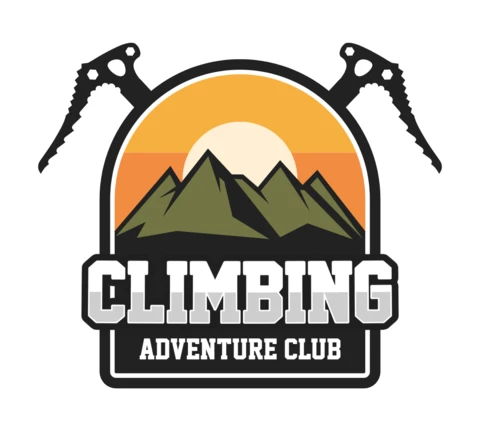 Climbing Adventure Club Logo Design Template