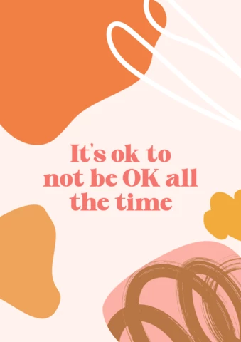 Poster con citazioni astratte retrò