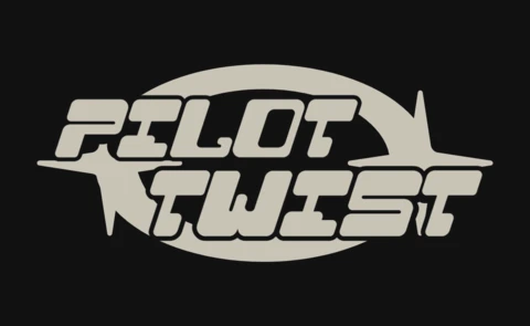 Plantilla de diseño de camiseta con tipografía audaz inspirada en la aviación del piloto twist.