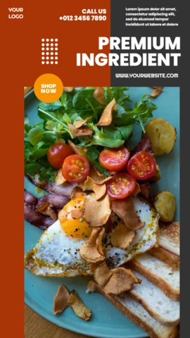 Two-Tone Basic Collage Instagram Story Post Design Template