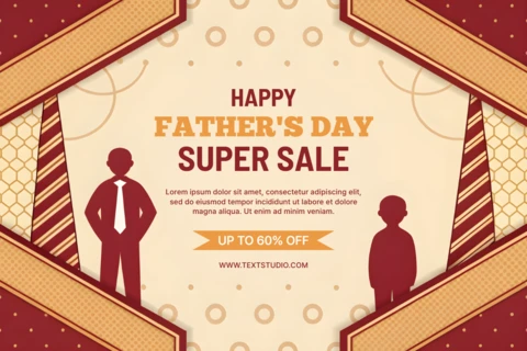 Father's Day Sale Template - Modern Geometric Design for Promotions
