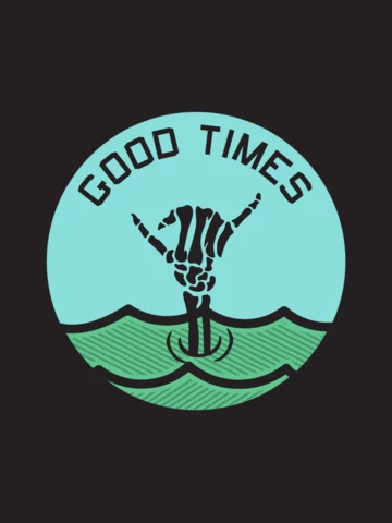 Summer Good Times Skull Hand T-shirt Template Design