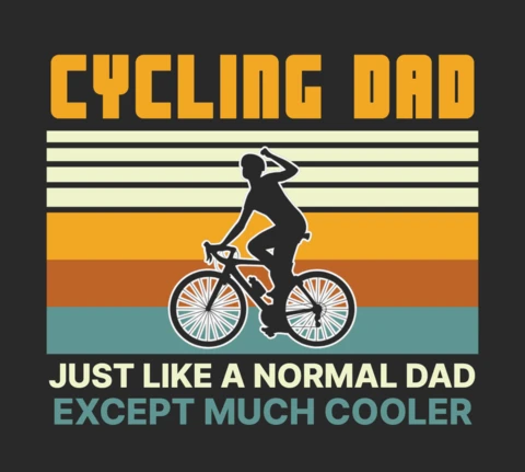 Cycling Dad T-shirt Design Template