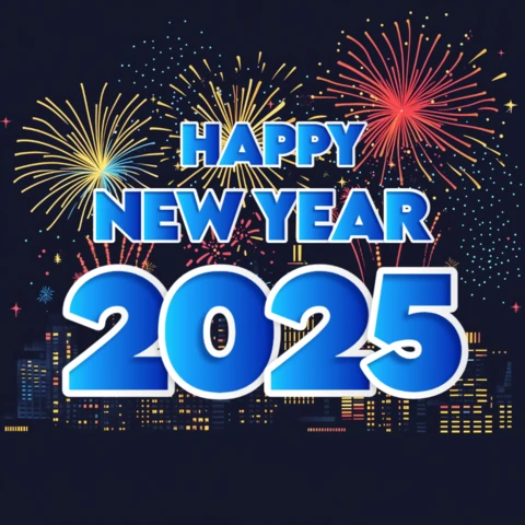 2025 feuerwerk neujahrsfeier instagram post design vorlage