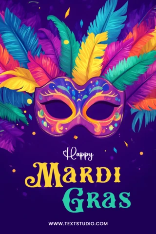Affiche de célébration du mardi gras avec masques colorés