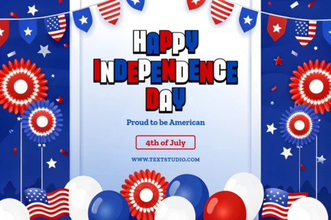 Patriottisch Amerikaanse vrolijke ontwerp voor onafhankelijkheidsdag viering sjabloon