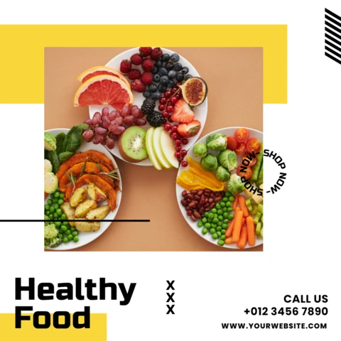 Amazing Distinctive Bright Yellow Instagram Post Design Template