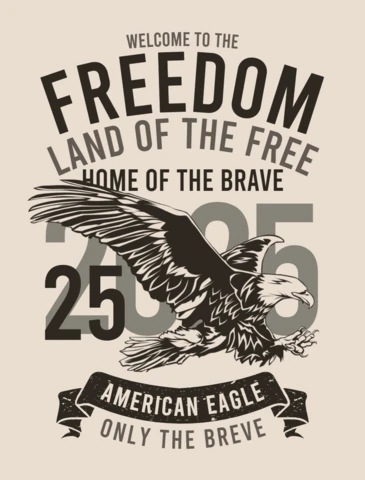 American Eagle Vintage T-shirt Design Template
