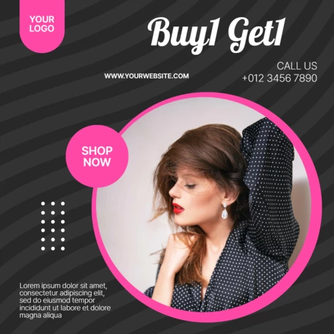 Woman Fashion Sale Social Media Post Design Template