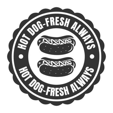 Modelo de design de logotipo de cachorro-quente fresco