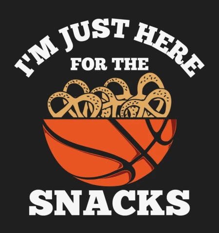 Basketball And Snacks T-Shirt Design Template