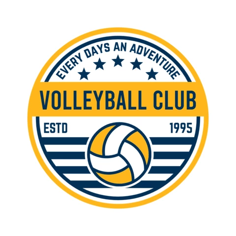 Volleyball Club Championship Sports Logo Design Template