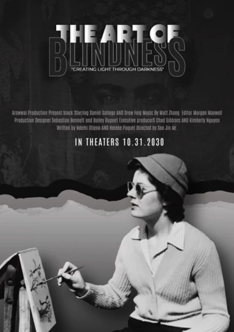 Black And Gray Inspirational A Blind Artiest Movie Poster