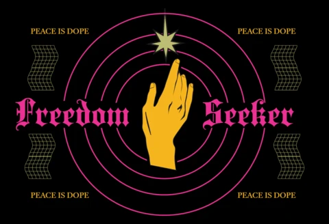 Freedom Seeker Hand Design Template for Artistic Apparel