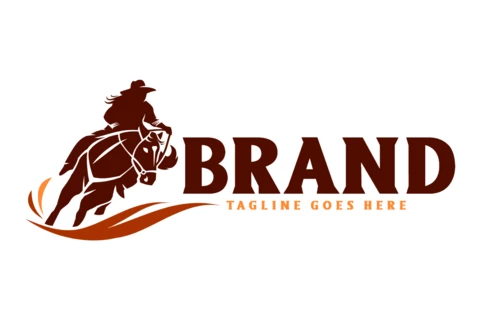 Horse Racing Barrel Logo Design Template