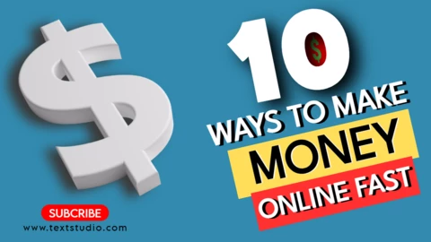 Blue And White Minimalist 10 Ways Money Online Fast YouTube Thumbnail