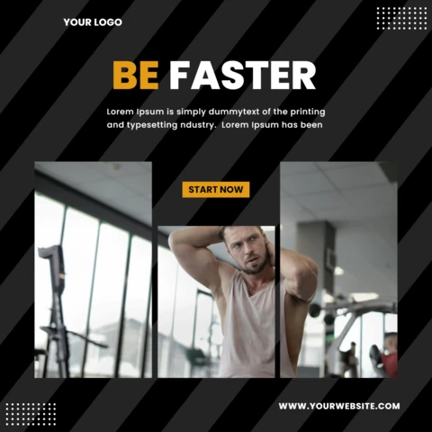 Triptych Collage Promotional Ad Social Media Post Design Template
