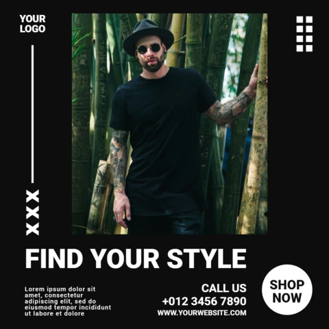 Moda y estilo venta anuncio instagram post diseño plantilla