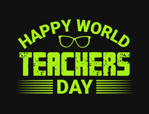 Happy World Teachers Day T-Shirt Design Template