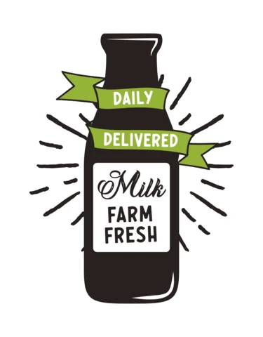Diseño de logotipo de leche fresca de granja