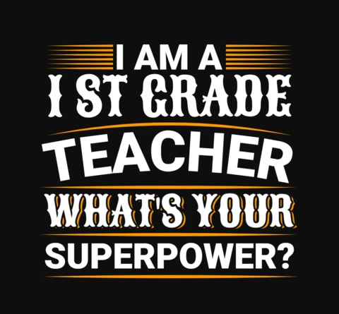 Modèle de t-shirt "Superpower" pour enseignant