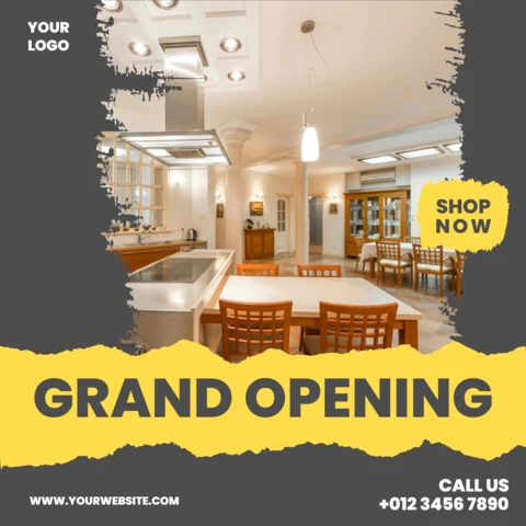 Modern Textured Advertising Restaurant Instagram Post Design Template