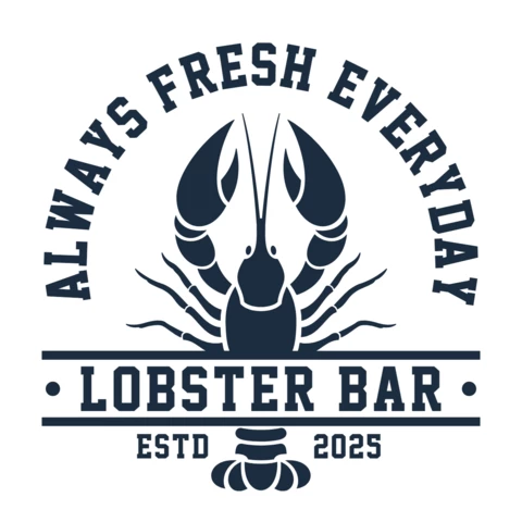 Modèle de logo pour un bar à homards
