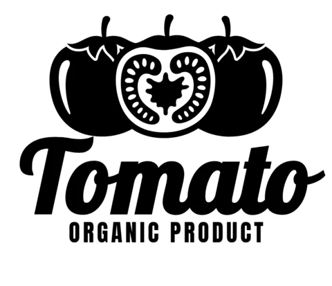 Organic Tomato Logo Design Template