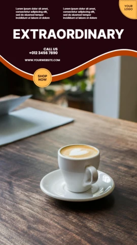 Extraordinary Coffee Instagram Story Post Design Template
