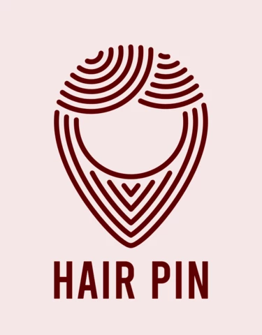 Hair Pin Logo Design Template