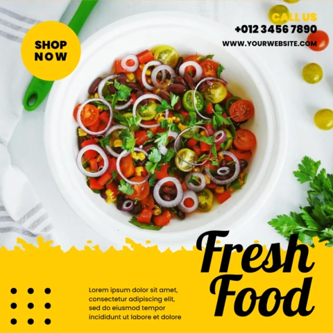 Yellow Texture Impactful Ad Instagram Post Design Template