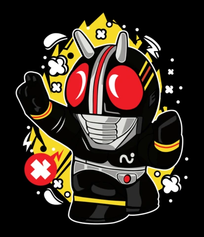 Kamen Rider Cartoon Character Poster Design Template