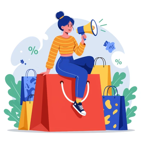 Shopping Promotion Design Template for Sales and Discounts