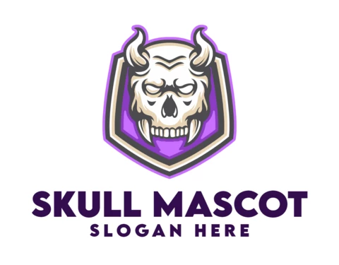 Skull Mascot Logo Design Template