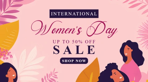 International Women's Day Sale Design - Up to 50% Off