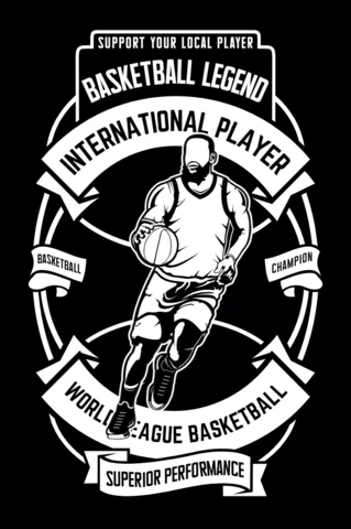 Basketball Legend T-shirt Design Template