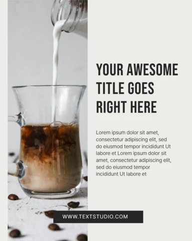 Coffee Pouring Scene Instagram Post Design Template