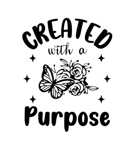 Created With A Purpose T-Shirt Design Template