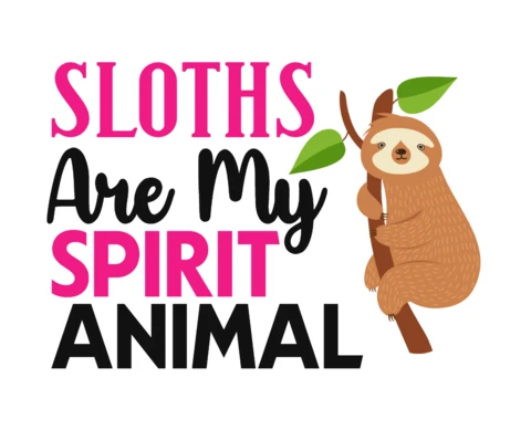 Le paresseux est mon animal spirituel - modèle de t-shirt