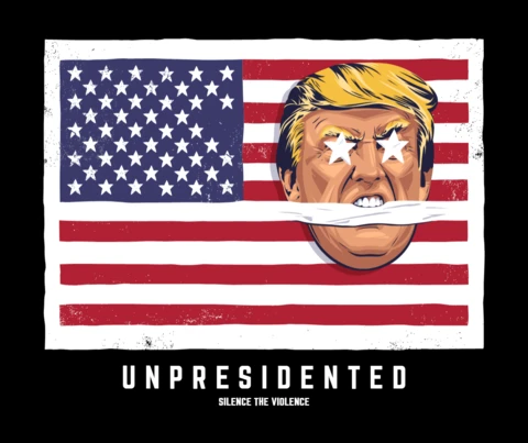 Unpresidented donald trump plantilla de diseño de camiseta