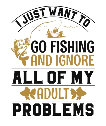 Fishing Adventure Quote Design Template for Relaxation and Humor