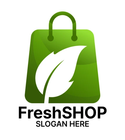 Frischer laden natürliches logo design Vorlage