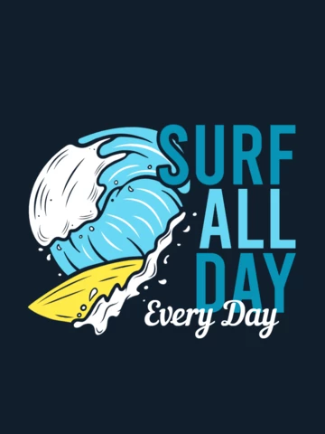 Diseño de plantilla de camiseta de surf de verano