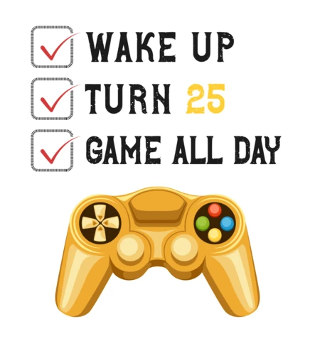 Gaming Birthday Celebration Template Design with Checklist Style