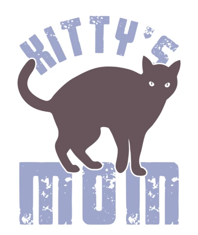 Vintage Cat Mom Design Template for Custom Apparel